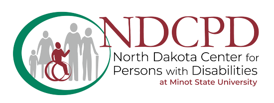 NDCPD logo-family w/ child in wheelchair and text